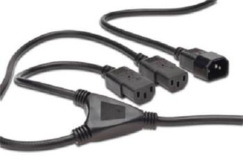 Digitus Napjec kabel Rozboovac, C14 - C13 2x, M / F, 1,7m, H05VV-F3G 1.0qmm / 0.75qmm, bl