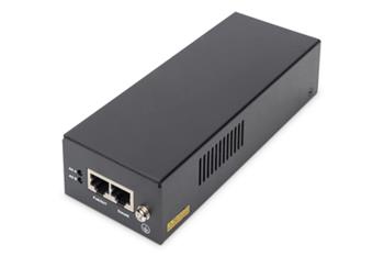 DIGITUS Injektor Gigabit Ethernet PoE ++, napjec piny 802.3bt: 4/5 (+), 7/8 (-) a 3/6 (+), 1/2 (-), 85 W