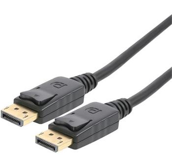 PremiumCord DisplayPort 2.0 ppojn kabel M/M, zlacen konektory, 1,5m