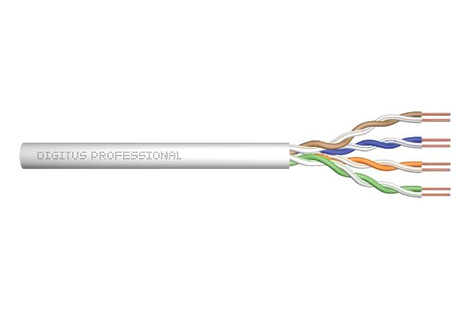 Digitus Instalan kabel CAT 5e U-UTP, 100 MHz Eca (PVC), AWG 24/1, paprov krabice 305 m, simplex, barva ed