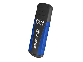 Transcend 128GB JetFlash 810 USB 3.1 (Gen 1) flash disk, erno/modr, odol nrazu, tlaku, prachu i vod