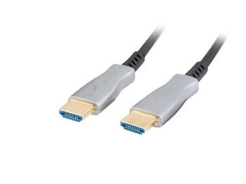 LANBERG Aktivn optick kabel High Speed with Ethernet 2.0, 4K@60Hz, M/M, dlka 30m, ern, zlacen konektory