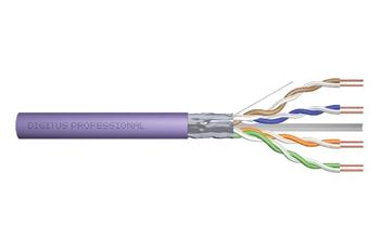 DIGITUS CAT 6 instalan kabel F-UTP, drt, dlka 305 m, devn buben, LSOH, AWG 23, Simplex, barva fialov