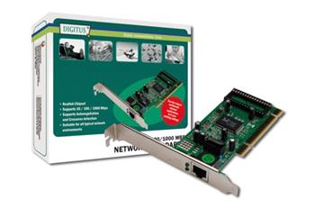 Digitus Gigabit Ethernet PCI karta 32-bit, vetn drku s nzkm profilem, ipov sada RTL8169SC