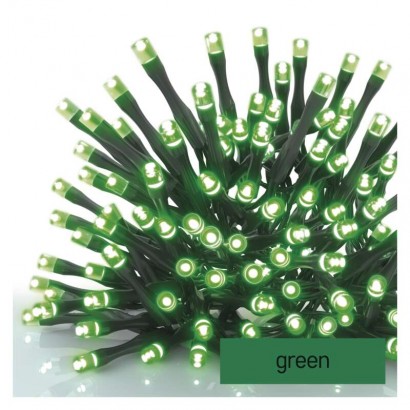 Standard LED spojovacia vianon reaz, 10 m, vonkajia aj vntorn, zelen 