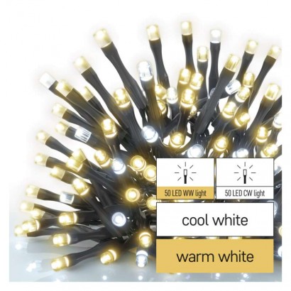 Standard LED spojovacia vianon reaz, 10 m, vonkajia, tepl/studen biela 