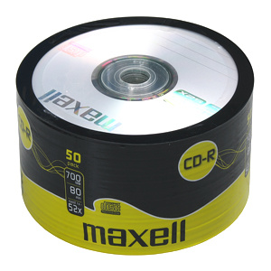 CD-R MAXELL 700MB 52X 50ks/spindel