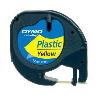 pska DYMO 59423 LetraTag Yellow Plastic Tape (12mm)