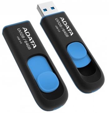 USB k ADATA DashDrive Series UV128 128GB USB 3.0 flashdisk, vsuvn, ierny+modra