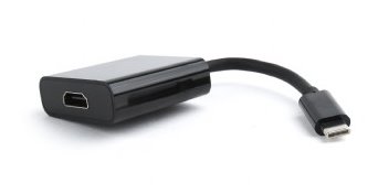 USB adaptr, USB typ C - HDMI (MHL) ierny, GEMBIRD