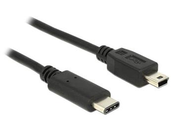 Delock Kabel USB Type-C 2.0 samec > USB 2.0 typ Mini-B samec 0,5 m ern