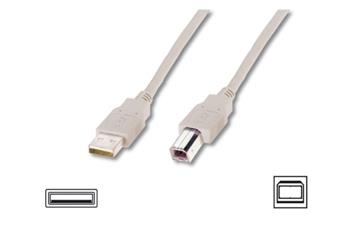 Digitus USB kabel A/samec na B-samec, 2x stnn, bov, 3m 