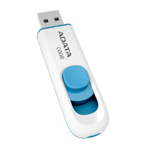 USB k ADATA Classic Series C008 32GB USB 2.0 vsuvn konektor, bielo-modr