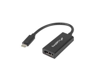 LANBERG USB-C(M) 3.1 na Displayport(F) adaptr kabel 15CM ern 