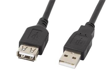 LANBERG USB-A M / F 2.0 kabel 1,8m, ern