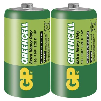 Zinko-chloridov batria GP Greencell R20 (D) 