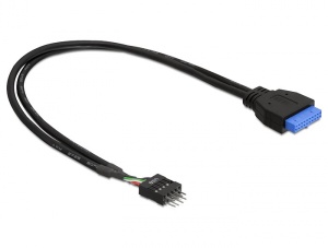 DeLock adaptr USB 3.0 19-pin samice na USB 2.0 8-pin samec