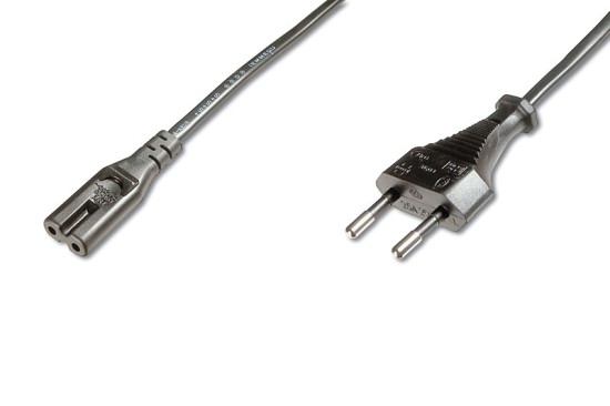 PremiumCord napjec kabel pro notebooky 2-plov, dlka 3m, ern