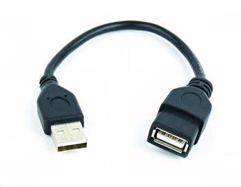 GEMBIRD Kabel USB A-A 15cm 2.0 prodluovac HQ Black, zlacen kontakty