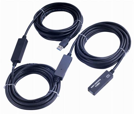 PremiumCord USB 3.0 repeater a prodluovac kabel A/M-A/F 20m