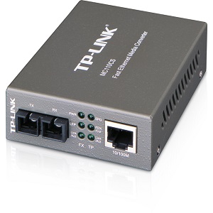  TP-LINK MC110CS Optick konvertor: 10/100Mbps RJ45 to 100Mbp single-mode SC fiber Converter, Full-duplex,up to 20 Km
