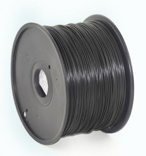 PLA plastic filament pre 3D tla, priemer 1,75mm, farba ierna, Gembird