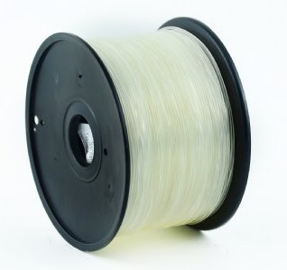 PLA plastic filament pre 3D tla, priemer 1,75mm, farba transparent, Gembird