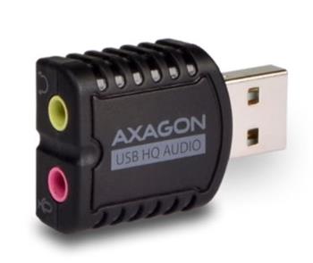 AXAGON ADA-17 USB mini audio, redukcia USB na 2x 3,5mm Jack (slchadl + mikrofn) HQ audio, 24-bit/96kHz