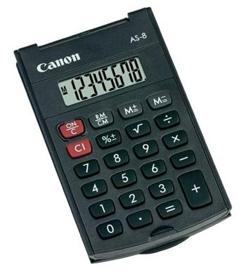vreckov kalkulaka CANON AS-8, 8 miest, batrie