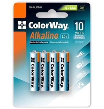 Colorway alkalick baterie AAA/ 1.5V/ 4ks v balen/ Blister