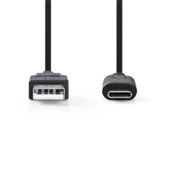 Nedis CCGB61650BK10 - USB-C 3.2 Kabel 2. Generace | Typ-C Zstrka - A Zstrka | 1 m | ern barva