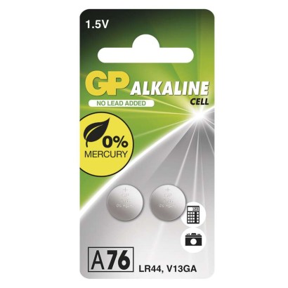 Alkalick gombkov batria GP LR44 (A76F)