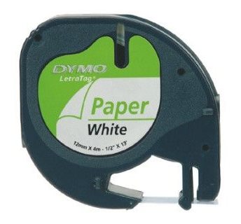 pska DYMO 59421 LetraTag White Paper Tape (12mm)