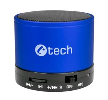 C-TECH reproduktor SPK-04L, bluetooth, handsfree, teka micro SD karet/pehrva, FM rdio, modr