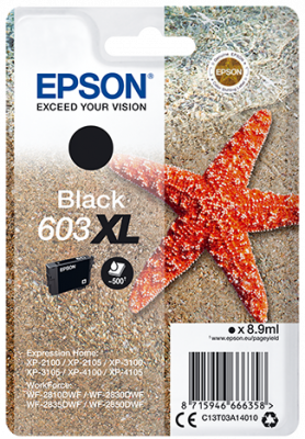 EPSON cartridge T03A1 black XL (hvzdice)