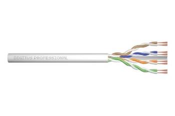 DIGITUS Propojovac kabel CAT 6 U-UTP, surov dlka 100 m, paprov krabika, AWG 26/7, LSZH, simplex, barva ed