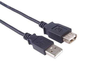 PremiumCord USB 2.0 kabel prodluovac, A-A, 3m ern