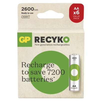 Nabjacia batria GP ReCyko 2600 (AA) 6 ks 
