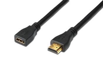 Digitus HDMI High Speed s Ethernetem prodluovac kabel, typ A, M / F, 2,0 m, HDMI 1.4, UL, bl, zlacen kontakty