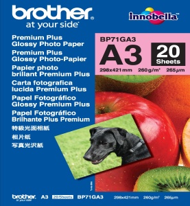 Brother fotopapr A3, premium glossy, 20 ks, 260g