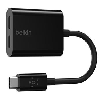 Belkin USB-C adaptr/rozdvojka - USB-C napjen + USB-C audio / nabjec adaptr, ern