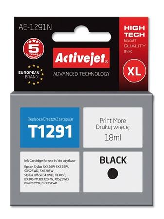 ActiveJet inkoust Epson T1291 Black SX525/BX320/BX625 new AE-1291N
