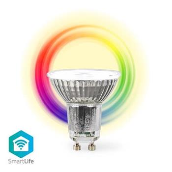 Nedis WIFILRC10GU10 - SmartLife LED rovka | Wi-Fi | GU10 | 345 lm | 4,9 W | RGB /Warm to Cool White | Android/IOS, F 