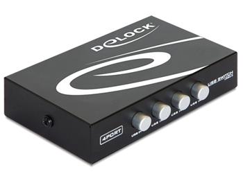 Delock Switch USB 2.0 4-portov, manuln