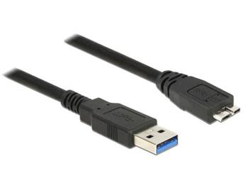 Delock Kabel USB 3.0 Typ-A samec > USB 3.0 Typ Micro-B samec 1,0 m ern