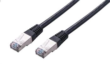 C-TECH Kabel patchcord Cat5e, FTP, ern, 1m