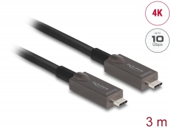 Delock Aktivn optick kabel USB-C Video + Data + PD, dlka 3 m