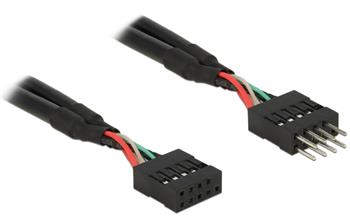 Delock USB 2.0 Pin konektor prodluovac kabel 10 pin samec / samice 10 cm 
