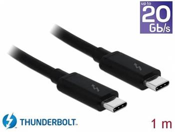 Delock Thunderbolt 3 (20 Gb/s) USB-C kabel samec > samec pasivn 1,0 m 5 A ern