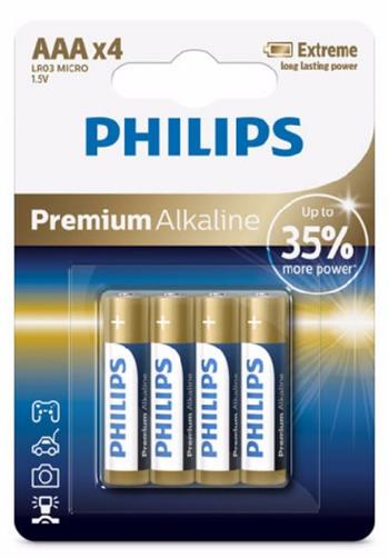 Philips baterie 4x AAA (1,5V), ada Premium Alkaline